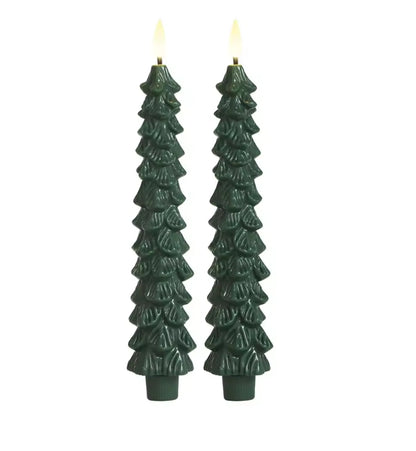 Velas LED Navideñas en Forma de Árbol con Mando y Temporizador