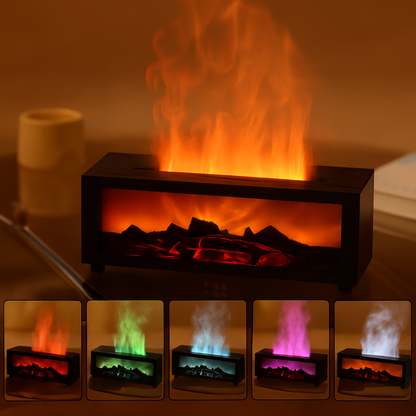 Humidificador Llama con Difusor de Aromas y Luz LED
